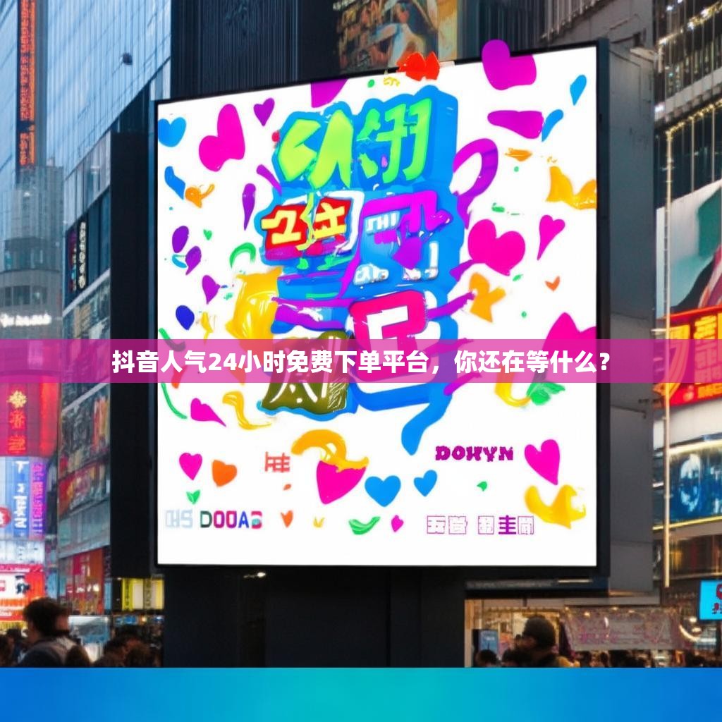 抖音人气24小时免费下单平台，你还在等什么？