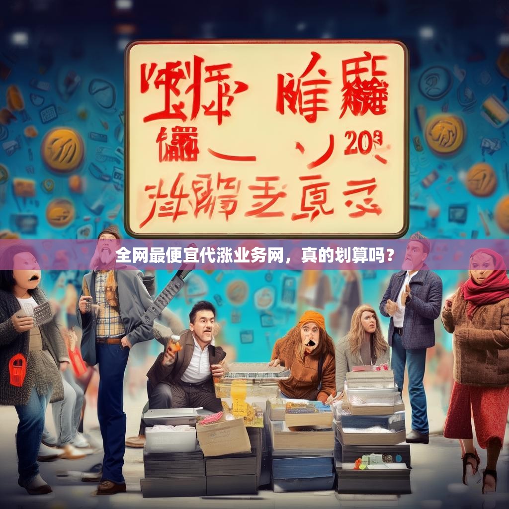 全网最便宜代涨业务网，真的划算吗？