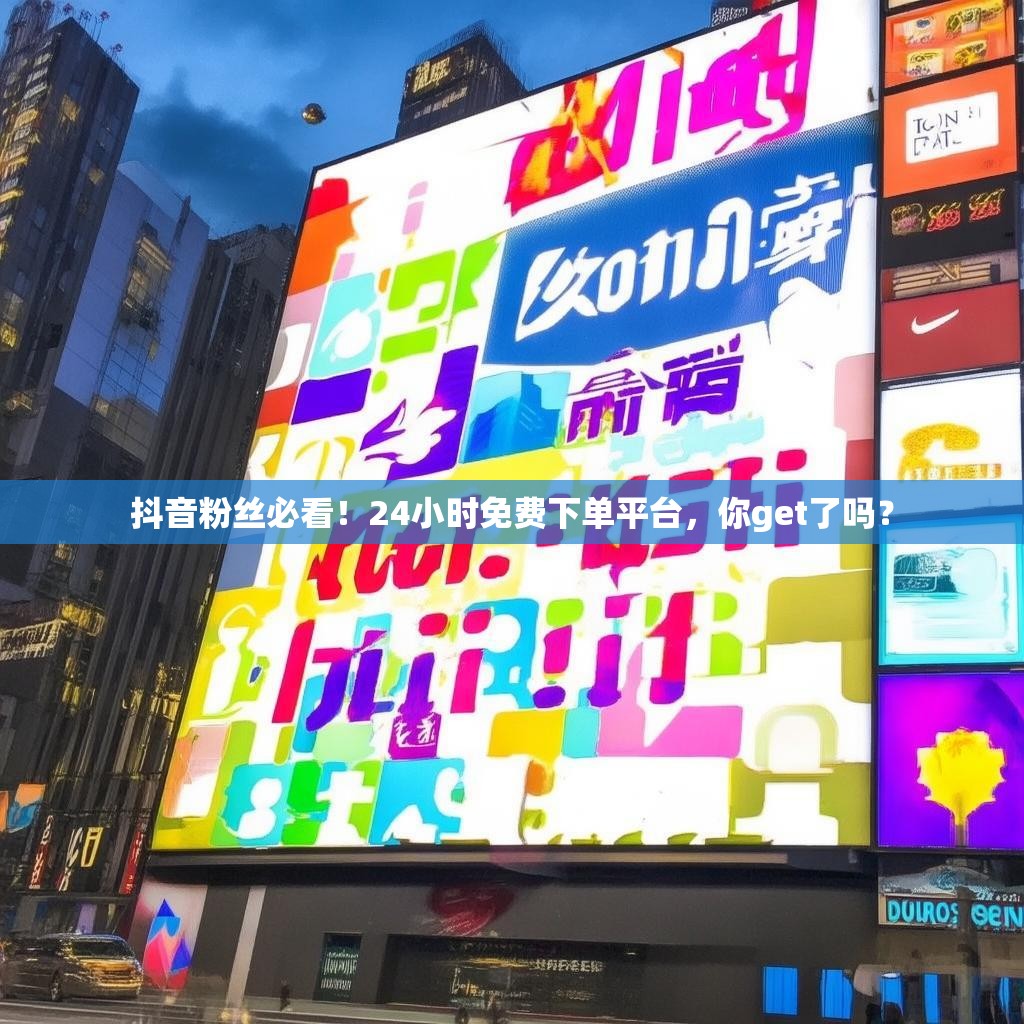 抖音粉丝必看！24小时免费下单平台，你get了吗？