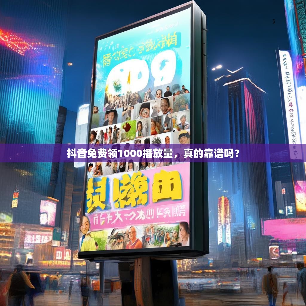 抖音免费领1000播放量，真的靠谱吗？