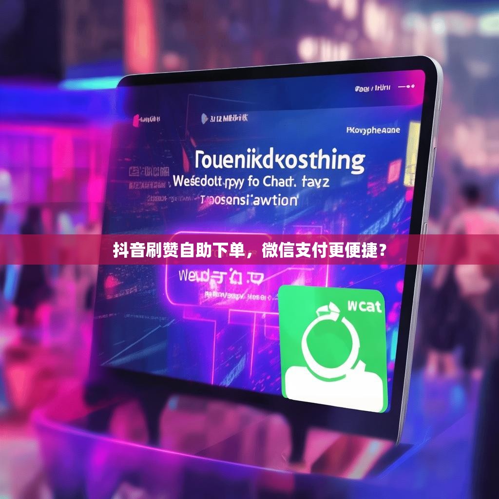 抖音刷赞自助下单，微信支付更便捷？